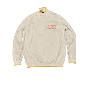 Hugo Boss Water Repellent 1/4 Zip Men XL white golf 150 celebration‎ sweater